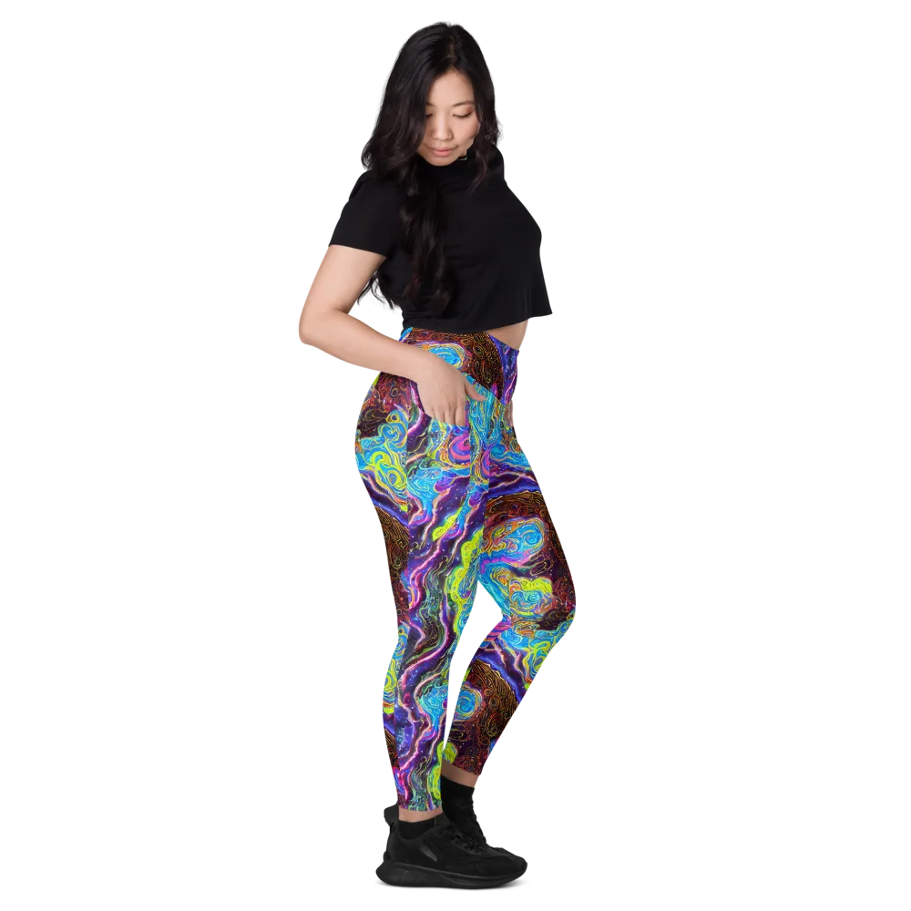 Stellar Riptide on Leggings with Pockets — Right