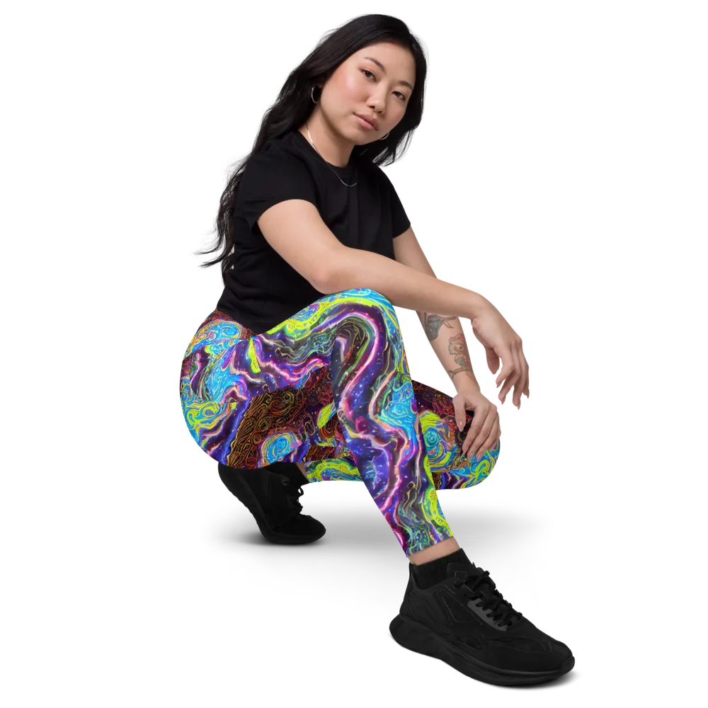 Stellar Riptide on Leggings with Pockets — Right Front