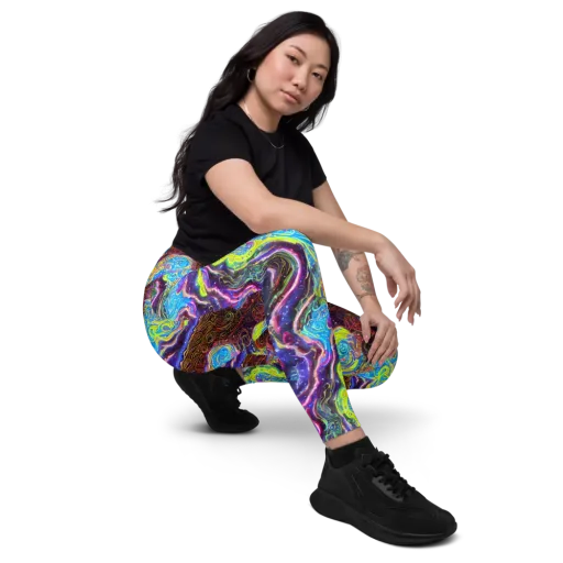 Stellar Riptide on a Leggings with Pockets