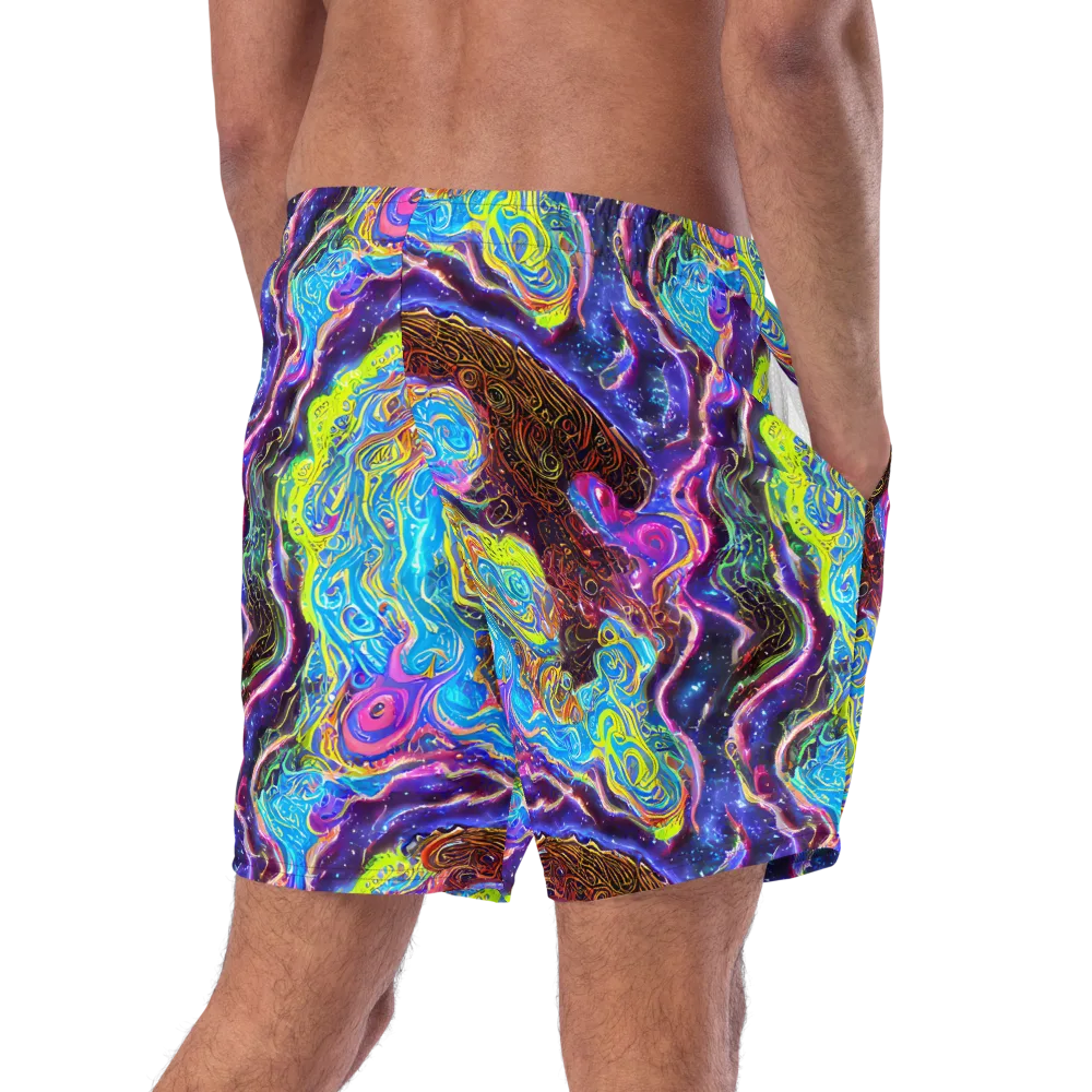 Stellar Riptide on Swim Trunks — Right Back