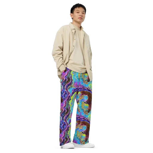 Stellar Riptide on a Wide-Leg Pants