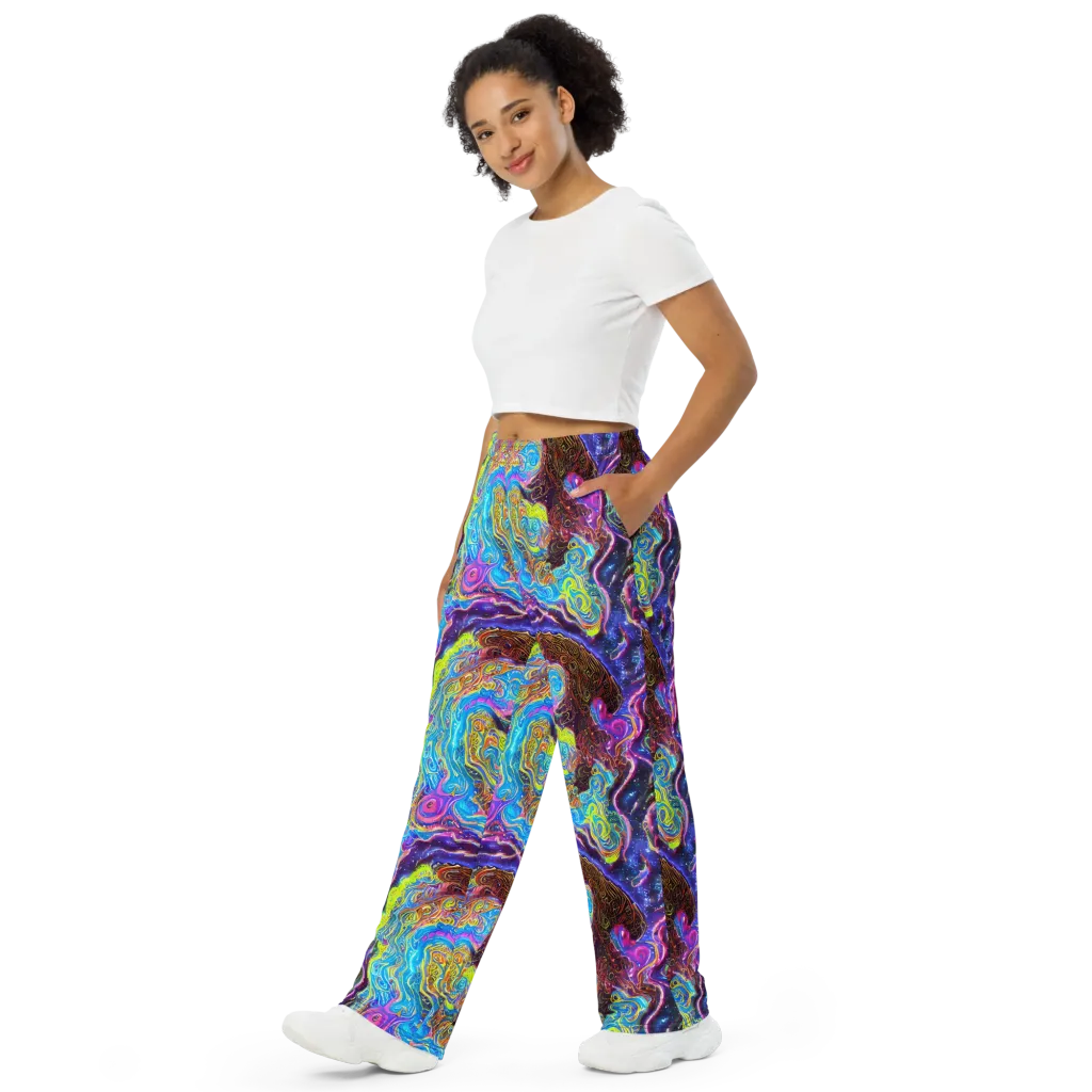 Stellar Riptide on Wide-Leg Pants — Left Front