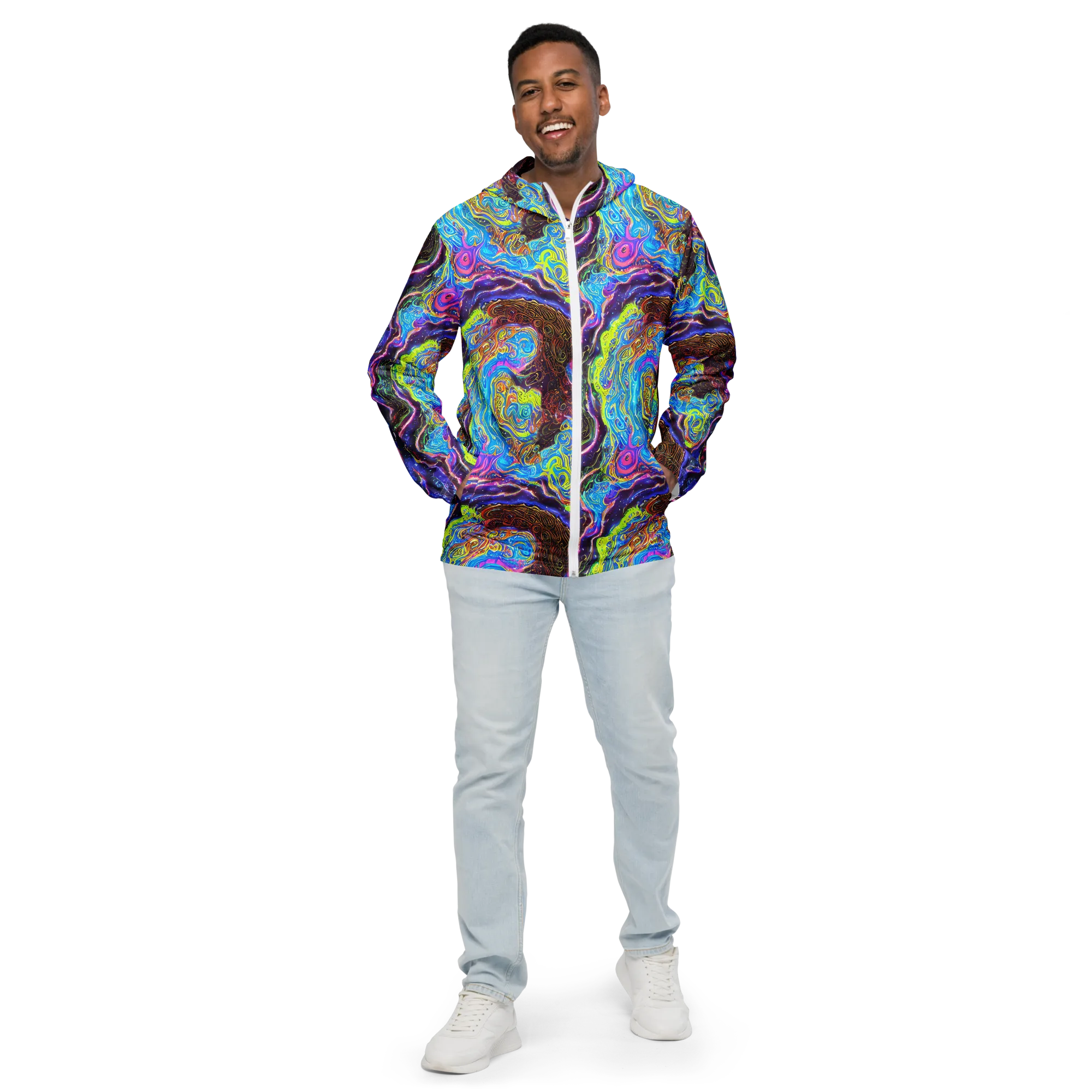 Stellar Riptide on Men's Windbreaker — Front