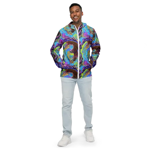 Stellar Riptide on a Men's Windbreaker