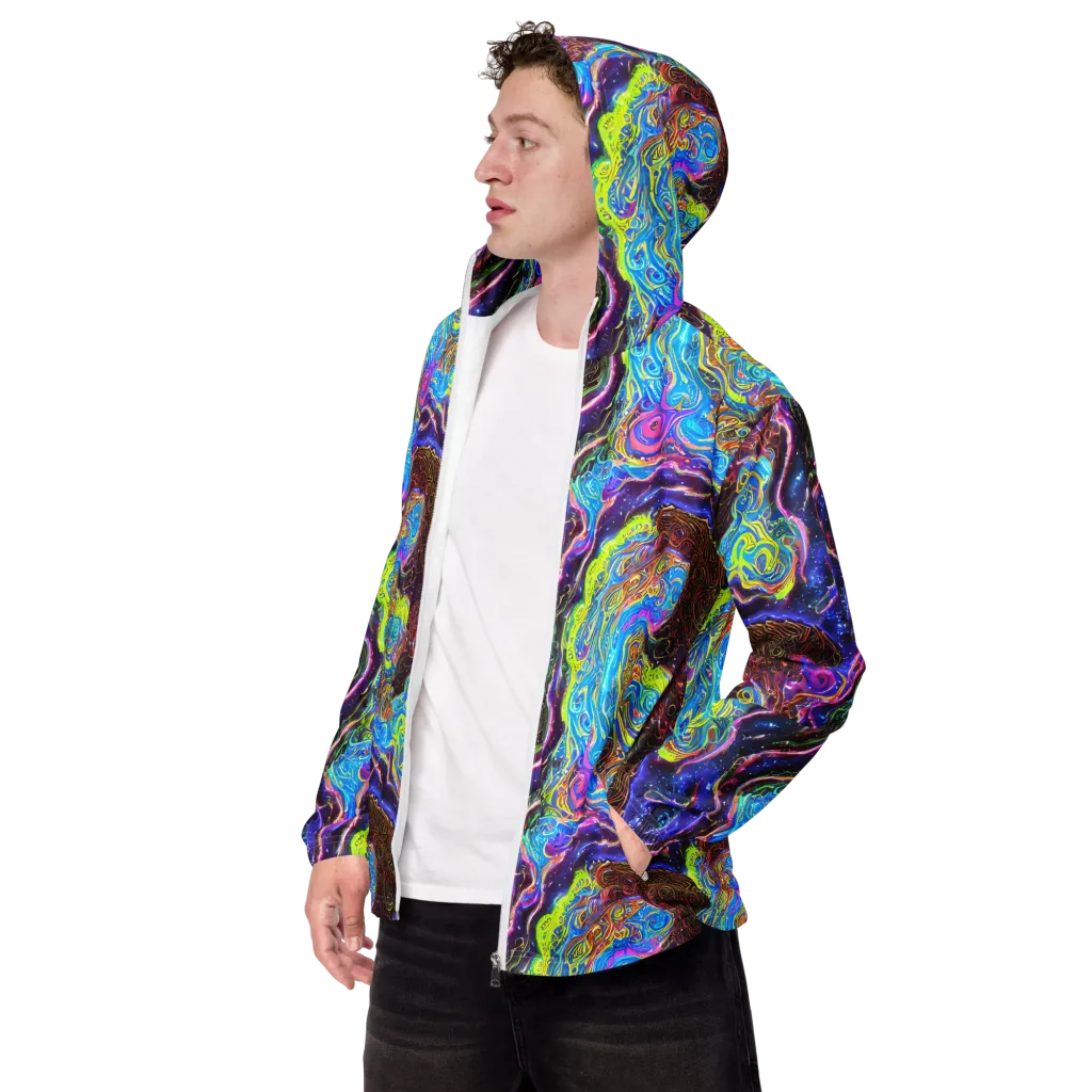Stellar Riptide on Men's Windbreaker — Left Front
