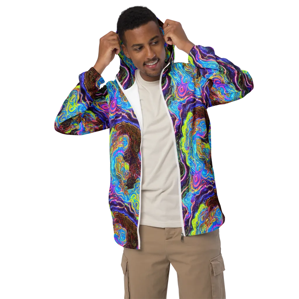 Stellar Riptide on Men's Windbreaker — Front