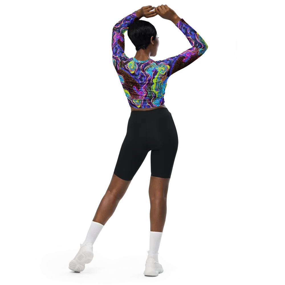 Stellar Riptide on Long Sleeve Crop Top — Back