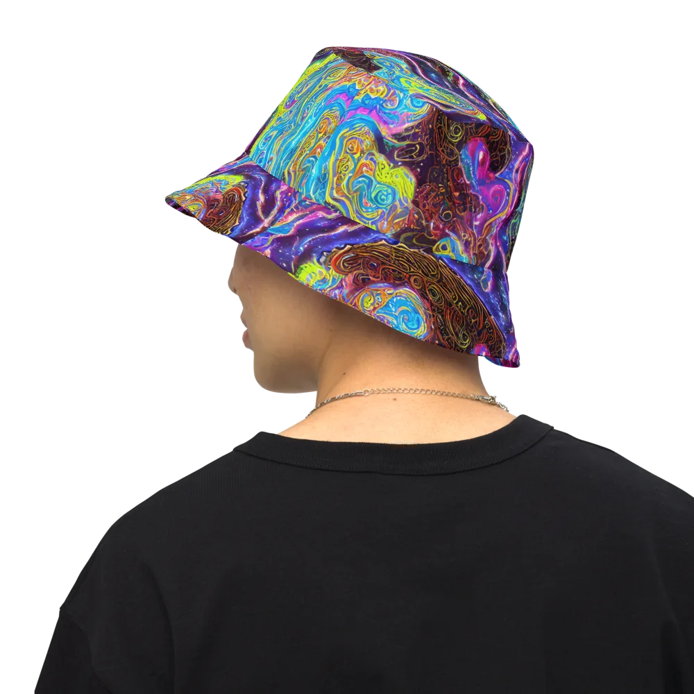 Stellar Riptide on Reversible Bucket Hat — Back Inside