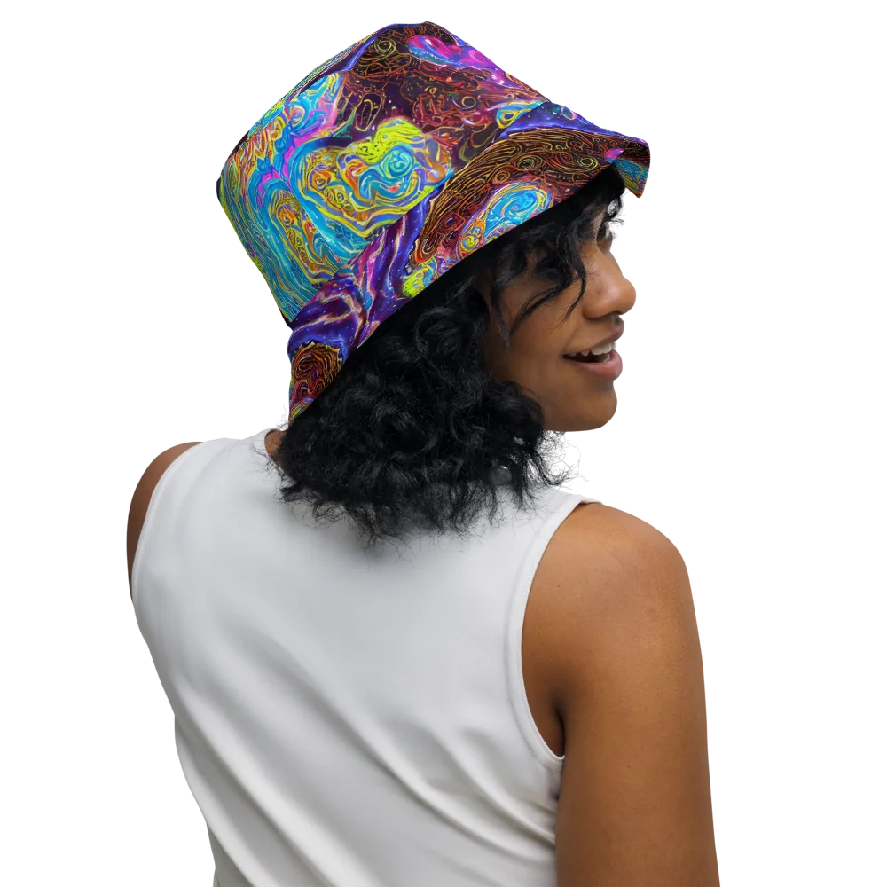 Stellar Riptide on Reversible Bucket Hat — Right Outside