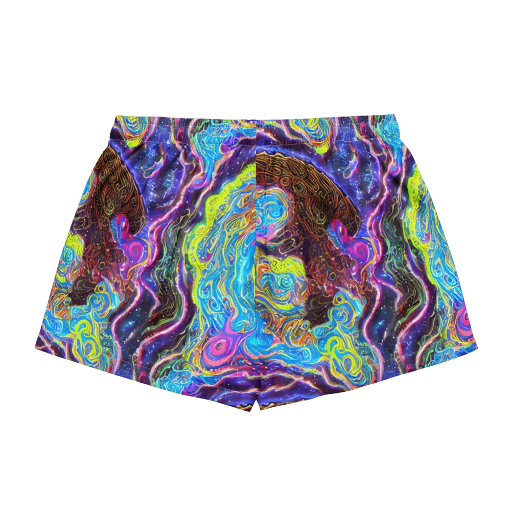 Stellar Riptide on Women's Pajama Shorts — Back