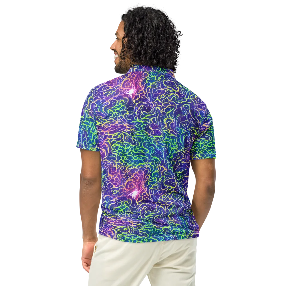 Prismatic Maze on Men's Slim Fit Polo Shirt — Back