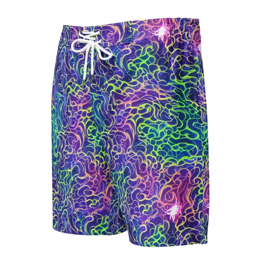 Prismatic Maze on a Men's Board Shorts