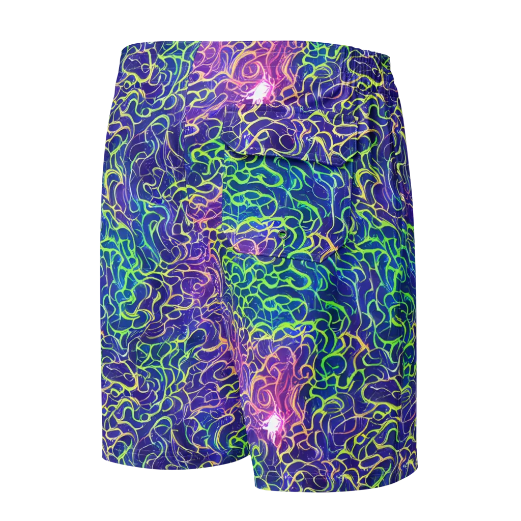 Prismatic Maze on Men's Board Shorts — Back