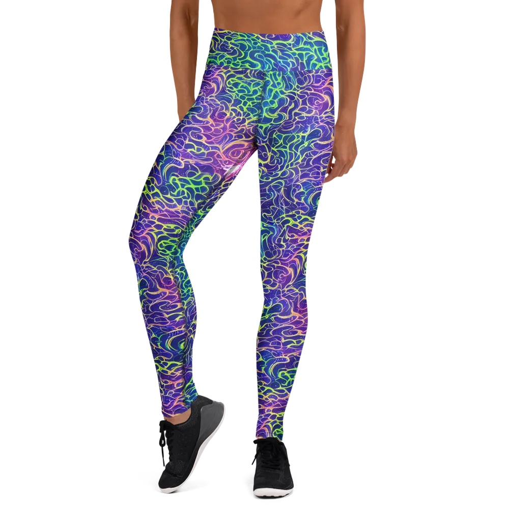 Prismatic Maze on Yoga Leggings — Front