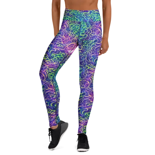 Prismatic Maze on a Yoga Leggings