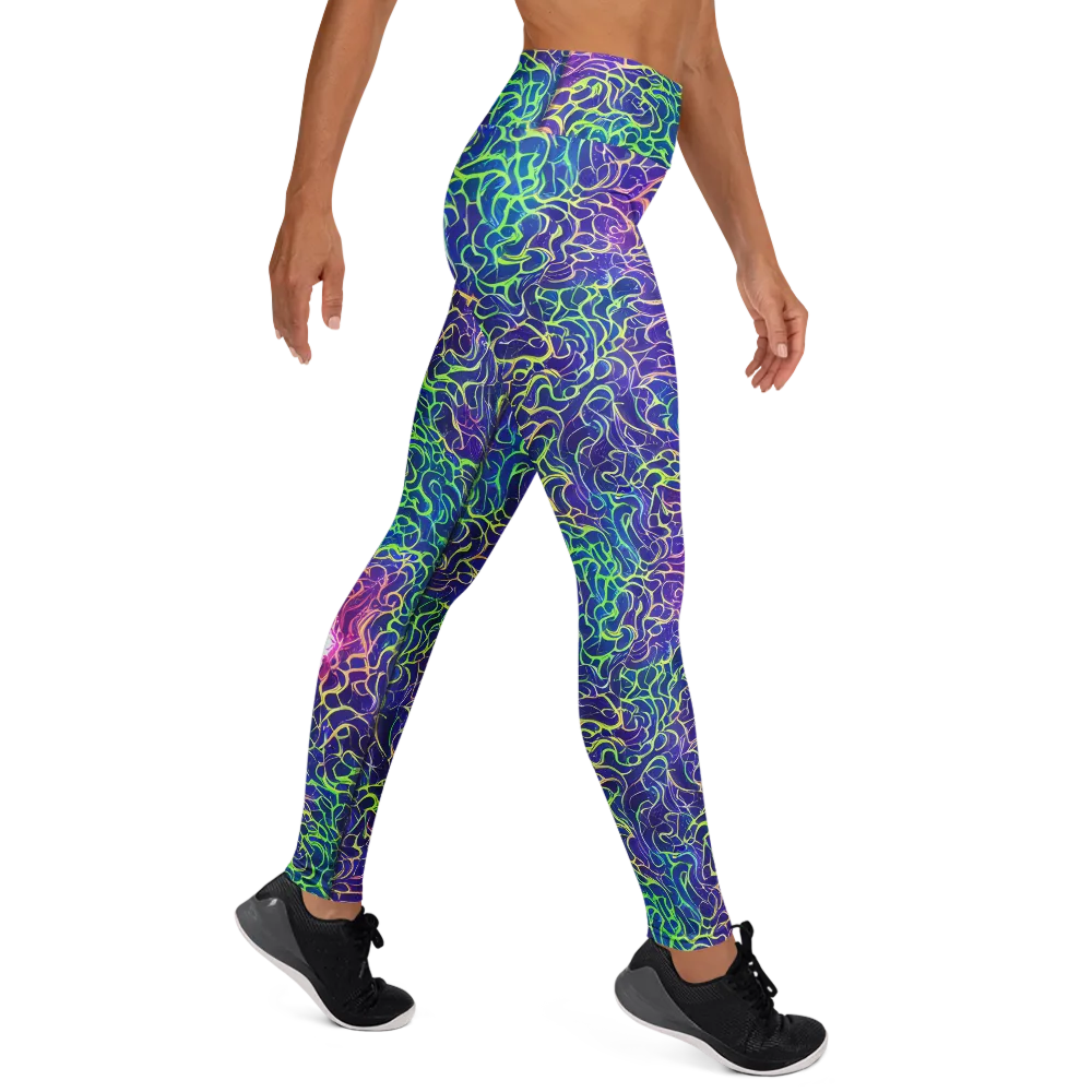 Prismatic Maze on Yoga Leggings — Right
