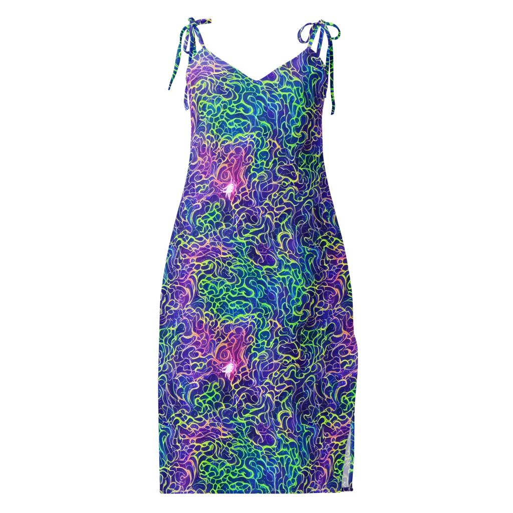 Prismatic Maze on Slip Dress — Front