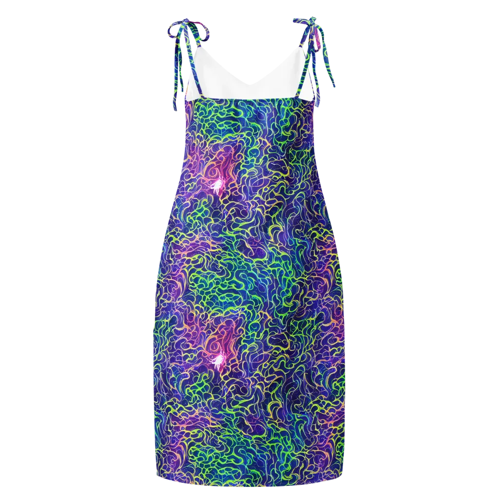 Prismatic Maze on Slip Dress — Back
