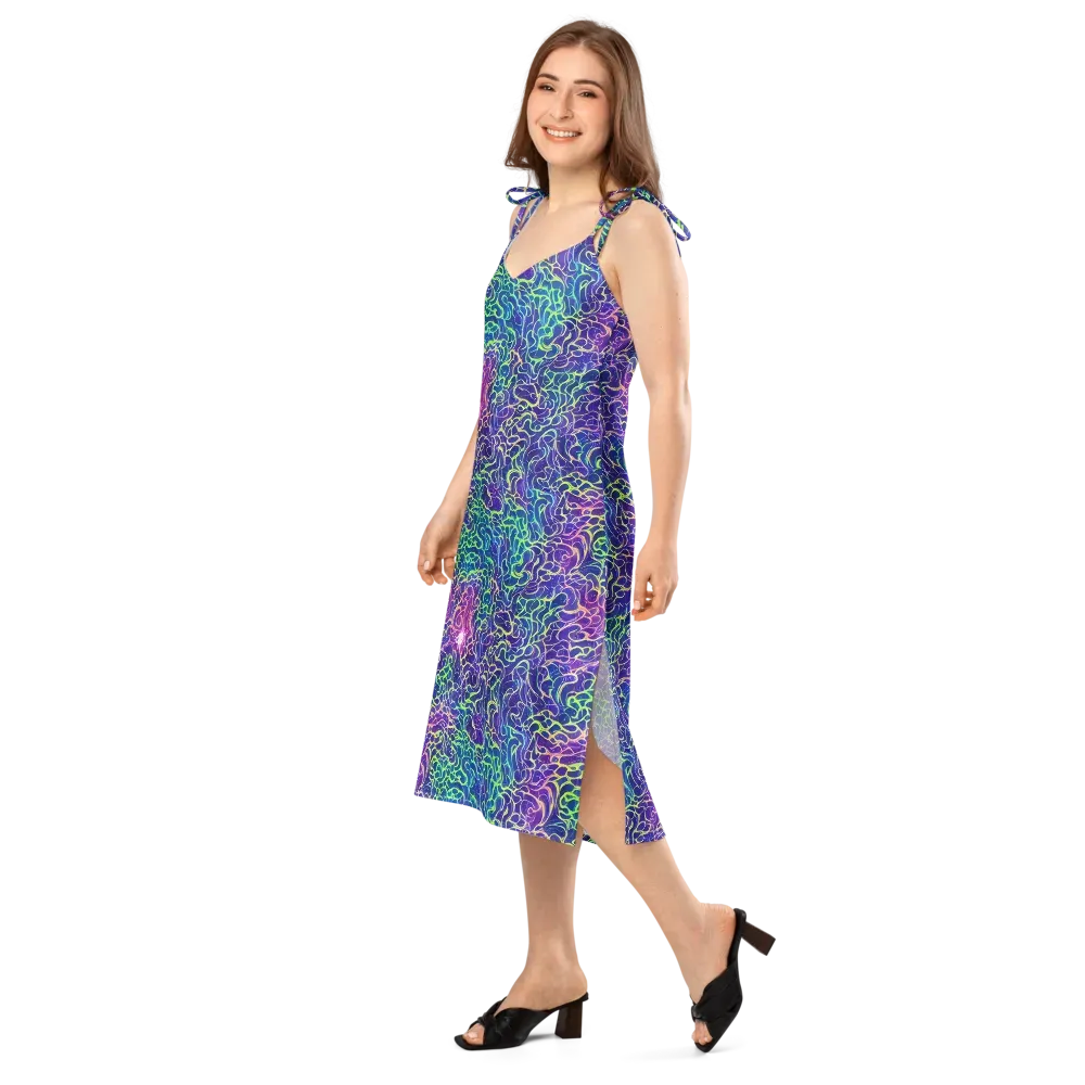 Prismatic Maze on Slip Dress — Left Front