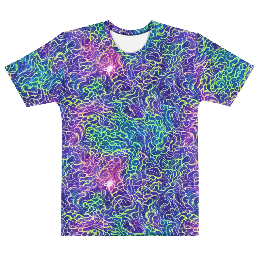 Prismatic Maze on Men's Cotton Crew Neck T-Shirt — Front