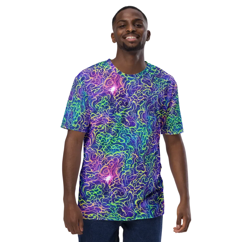 Prismatic Maze on Men's Crew Neck T-Shirt — Front