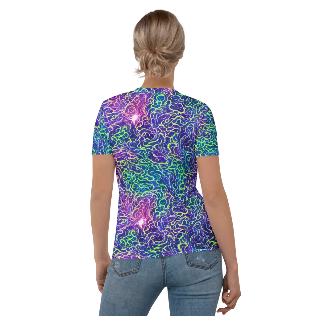 Prismatic Maze on Women's Crew Neck T-Shirt — Back