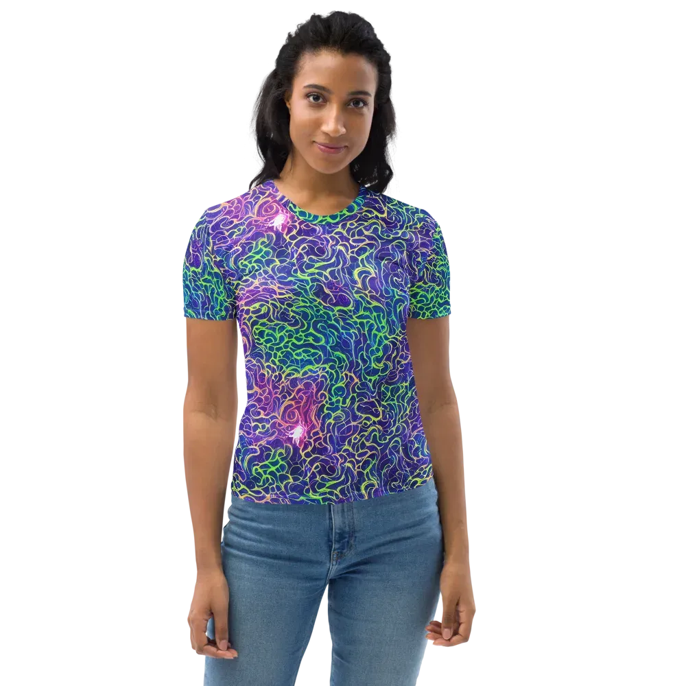 Prismatic Maze on Women's Crew Neck T-Shirt — Front