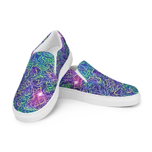 Prismatic Maze on a Men's Slip-On Canvas Shoes