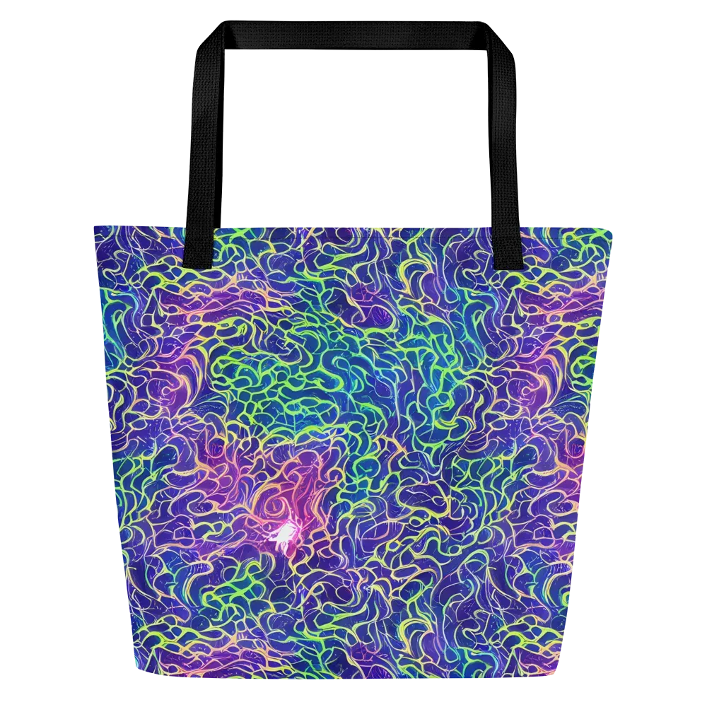 Prismatic Maze on Large Tote Bag W/ Pocket — Front
