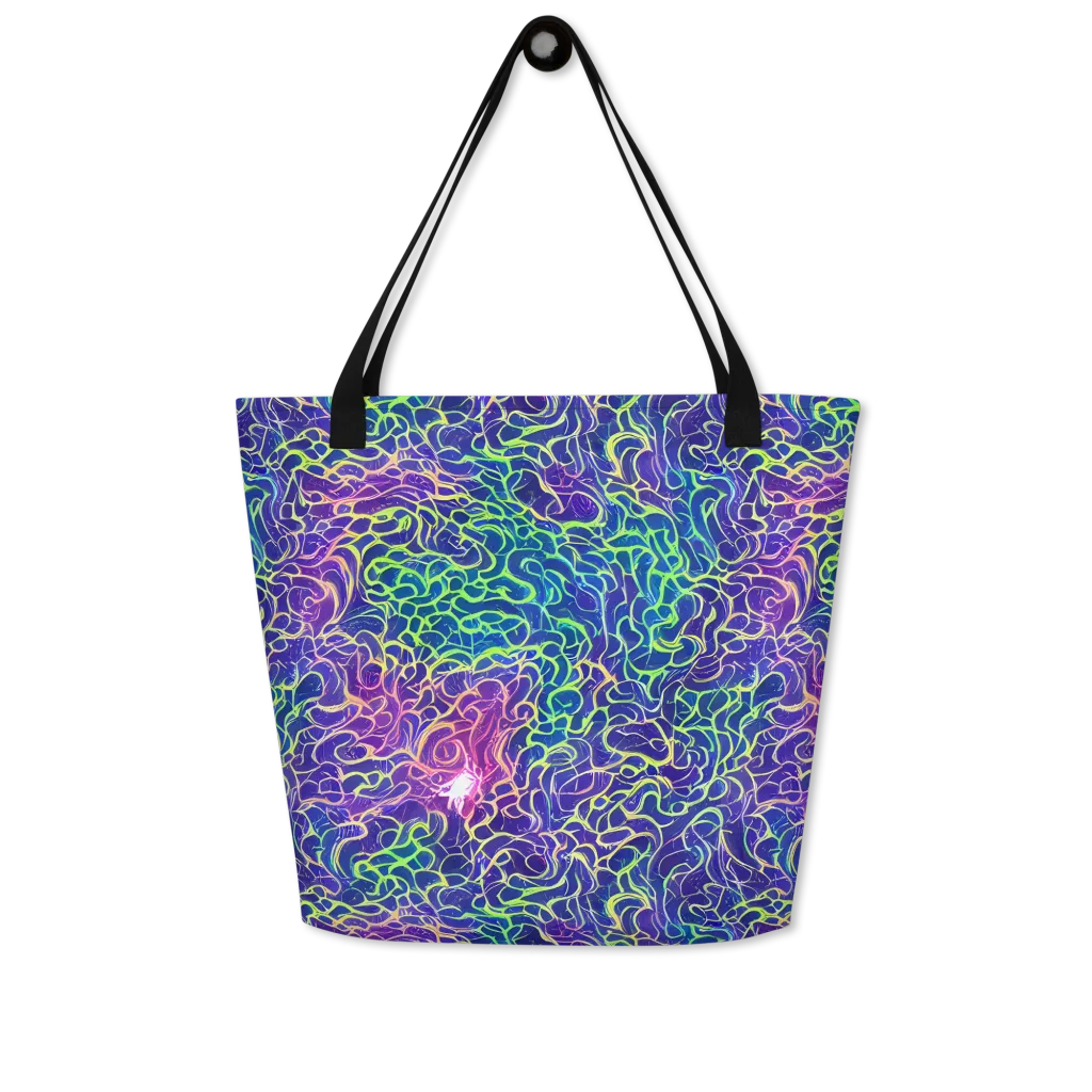 Prismatic Maze on Large Tote Bag W/ Pocket — Front
