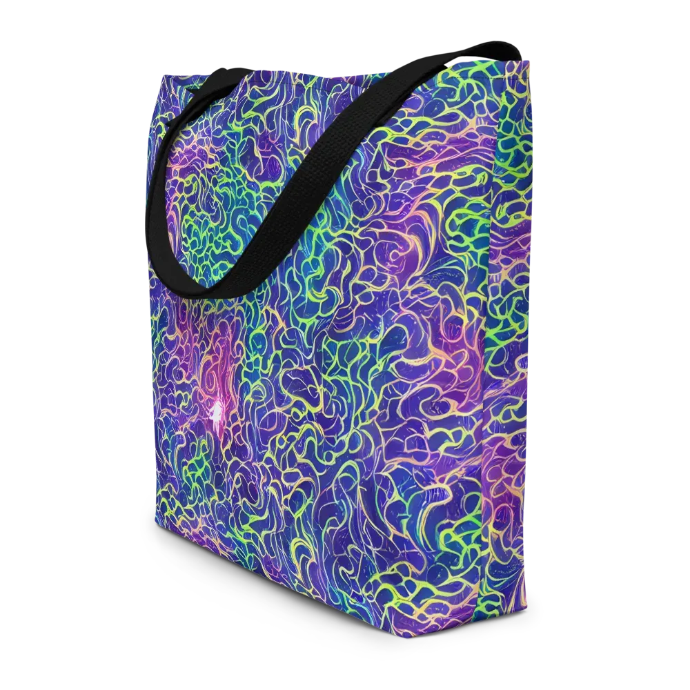 Prismatic Maze on Large Tote Bag W/ Pocket — Front