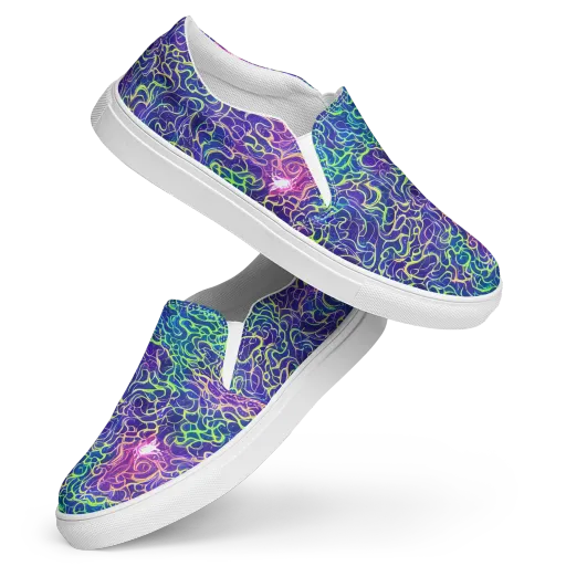 Prismatic Maze on a Women's Slip-On Canvas Shoes