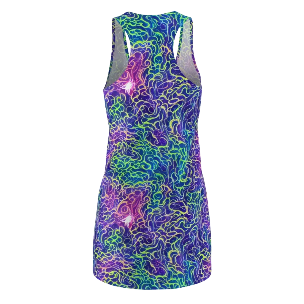 Prismatic Maze on Racerback Dress — Back
