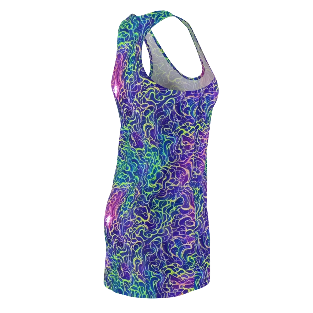 Prismatic Maze on Racerback Dress — Back Side