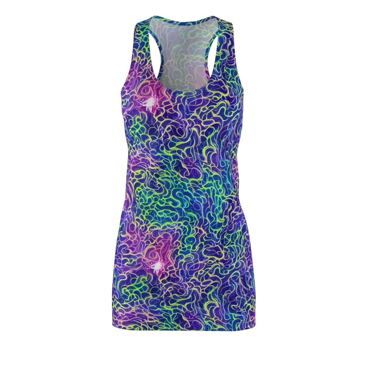 Prismatic Maze on Racerback Dress — Front