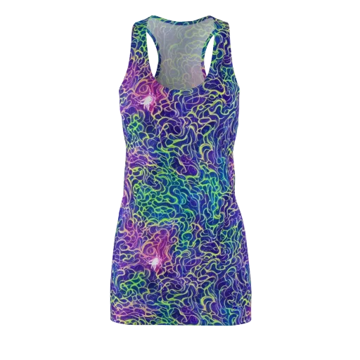 Prismatic Maze on a Racerback Dress