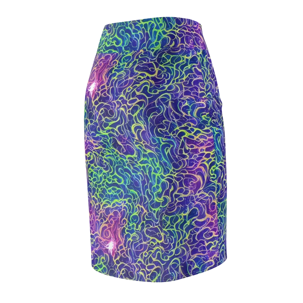 Prismatic Maze on Pencil Skirt — Back Side