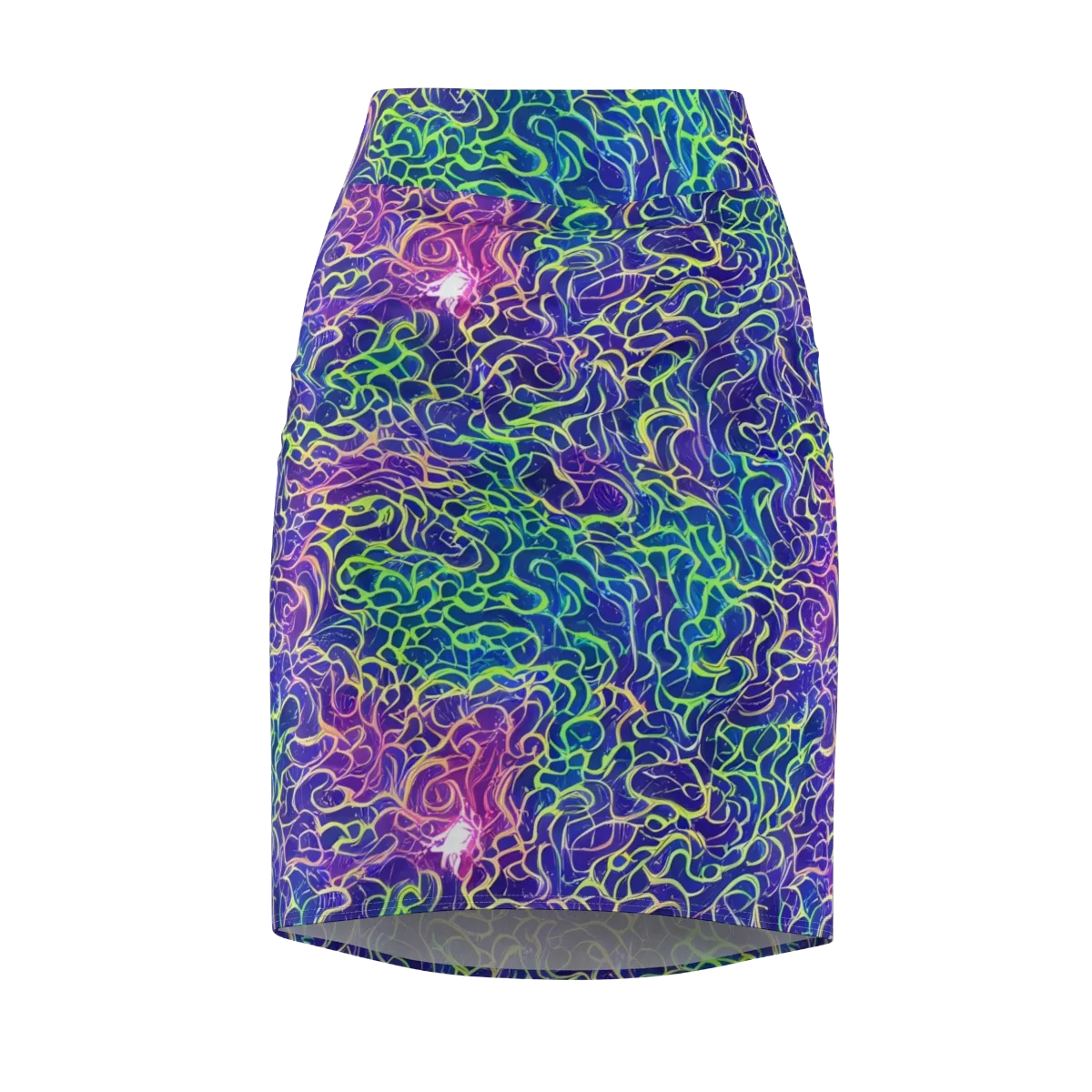 Prismatic Maze on Pencil Skirt — Front