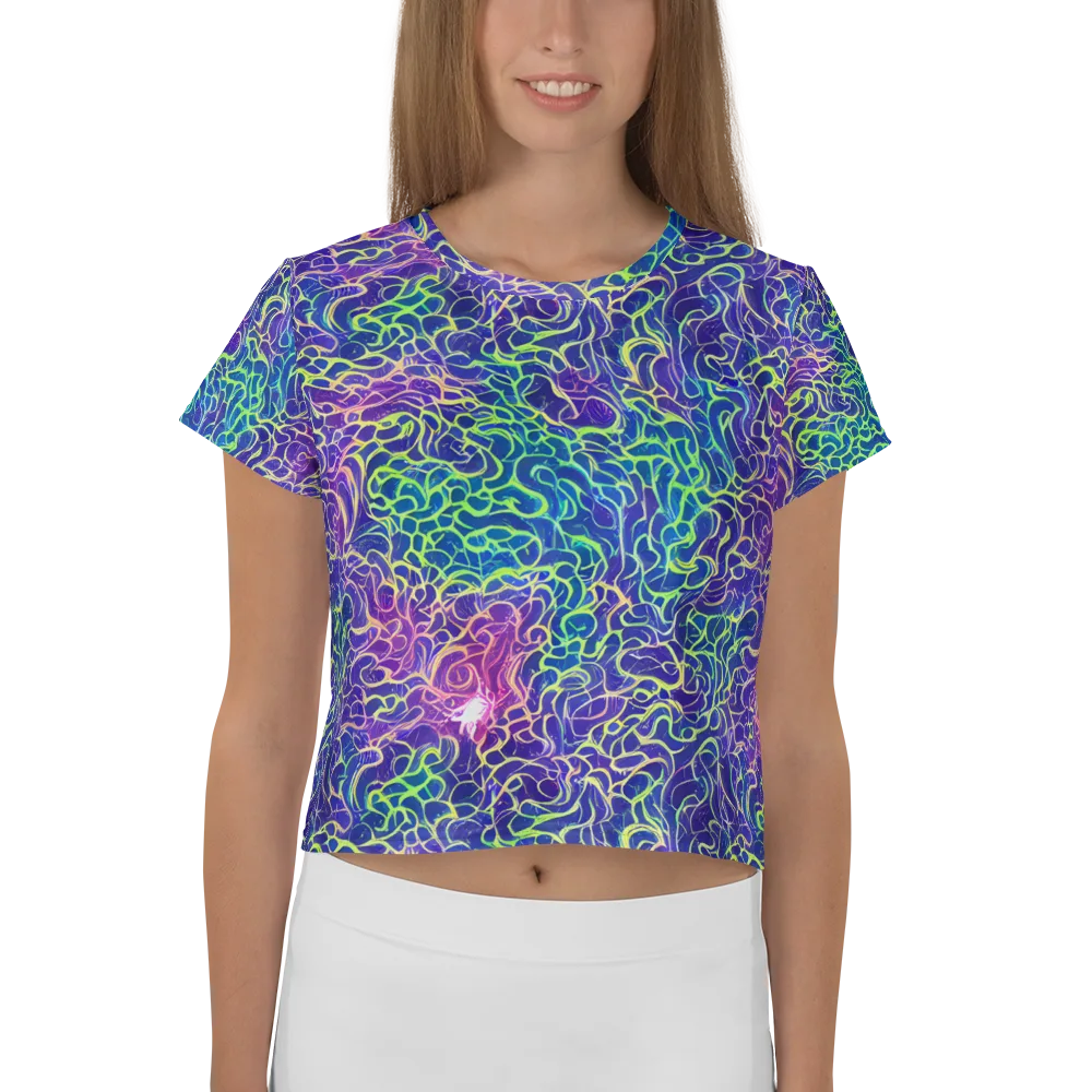 Prismatic Maze on Crop Tee — Front