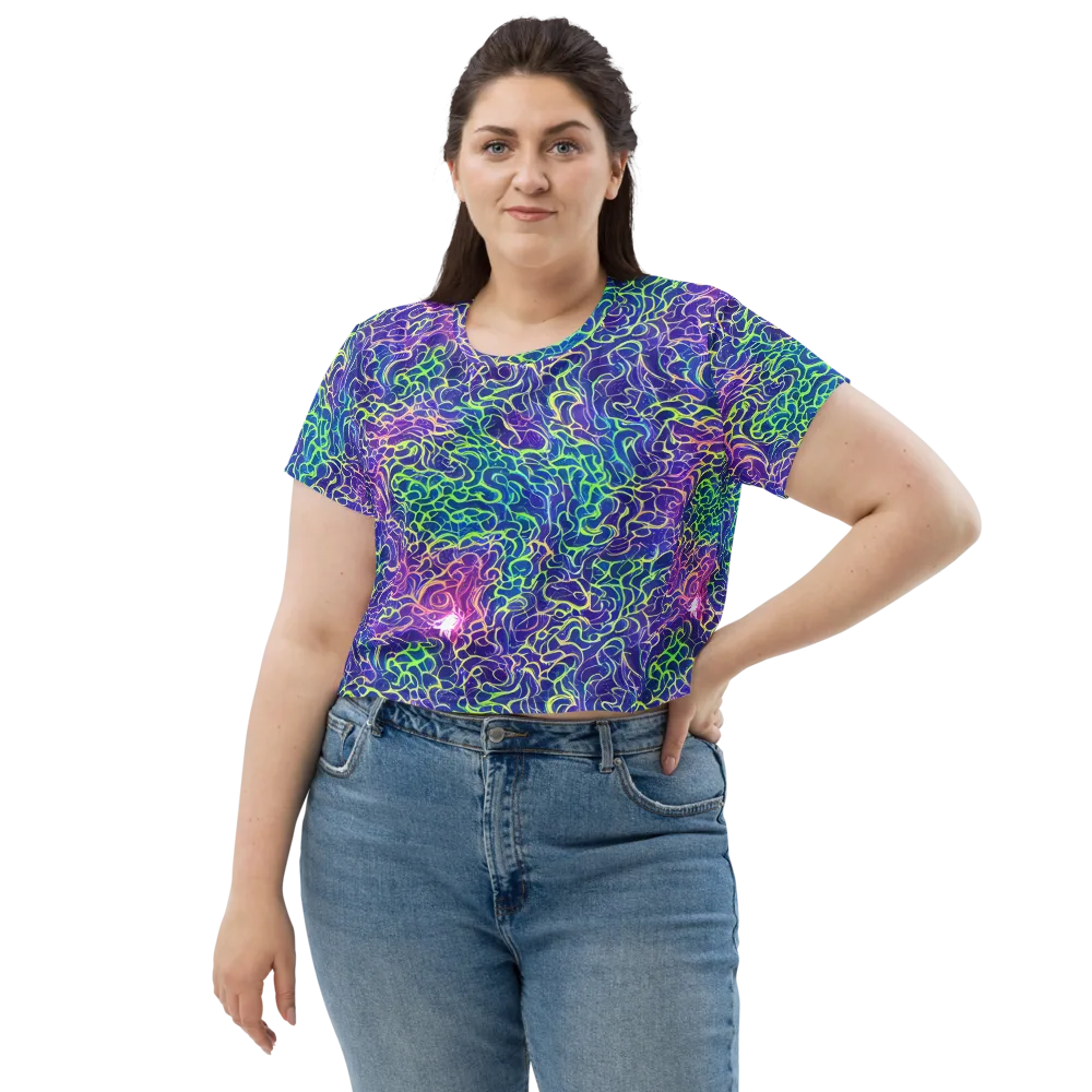 Prismatic Maze on Crop Tee — Front