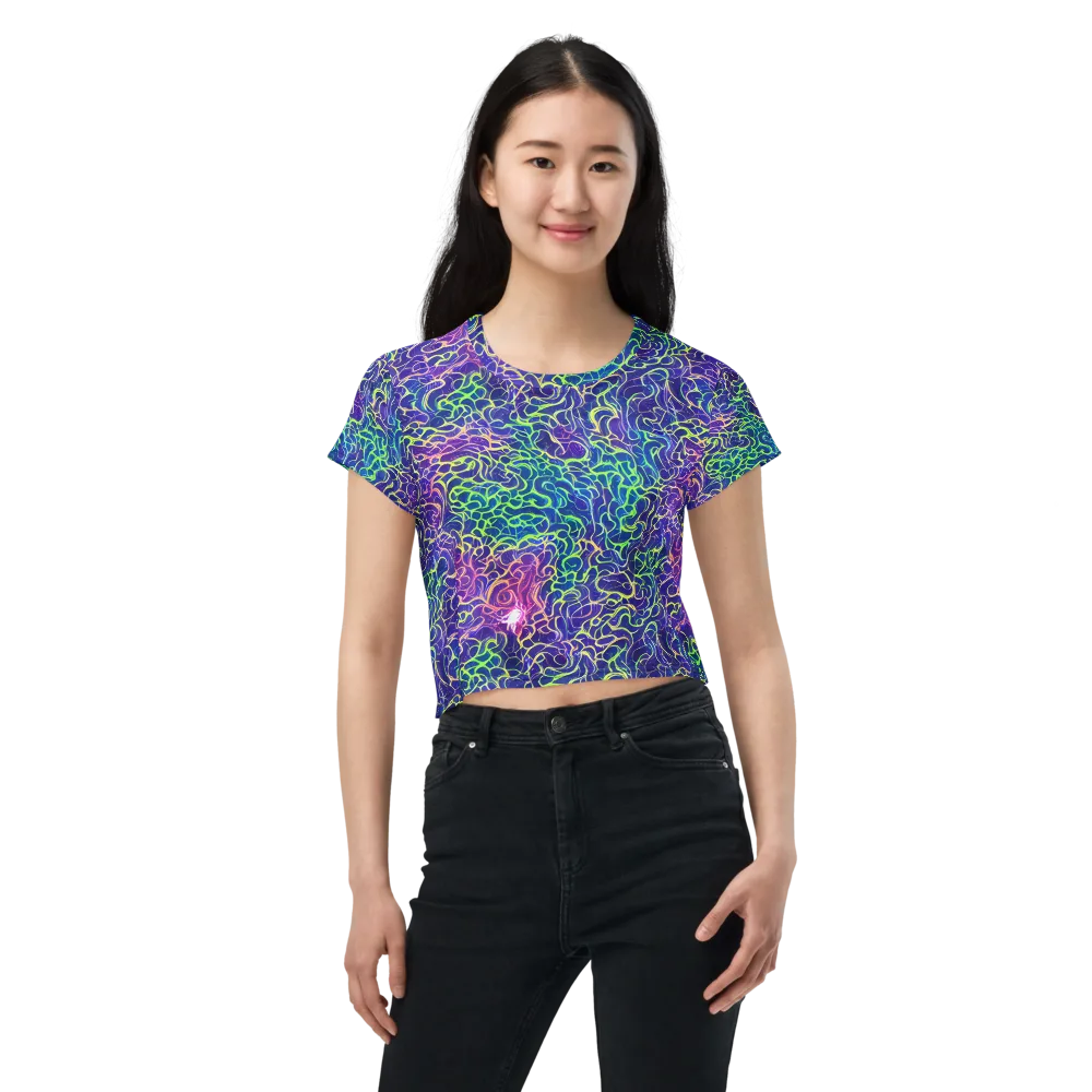 Prismatic Maze on Crop Tee — Front
