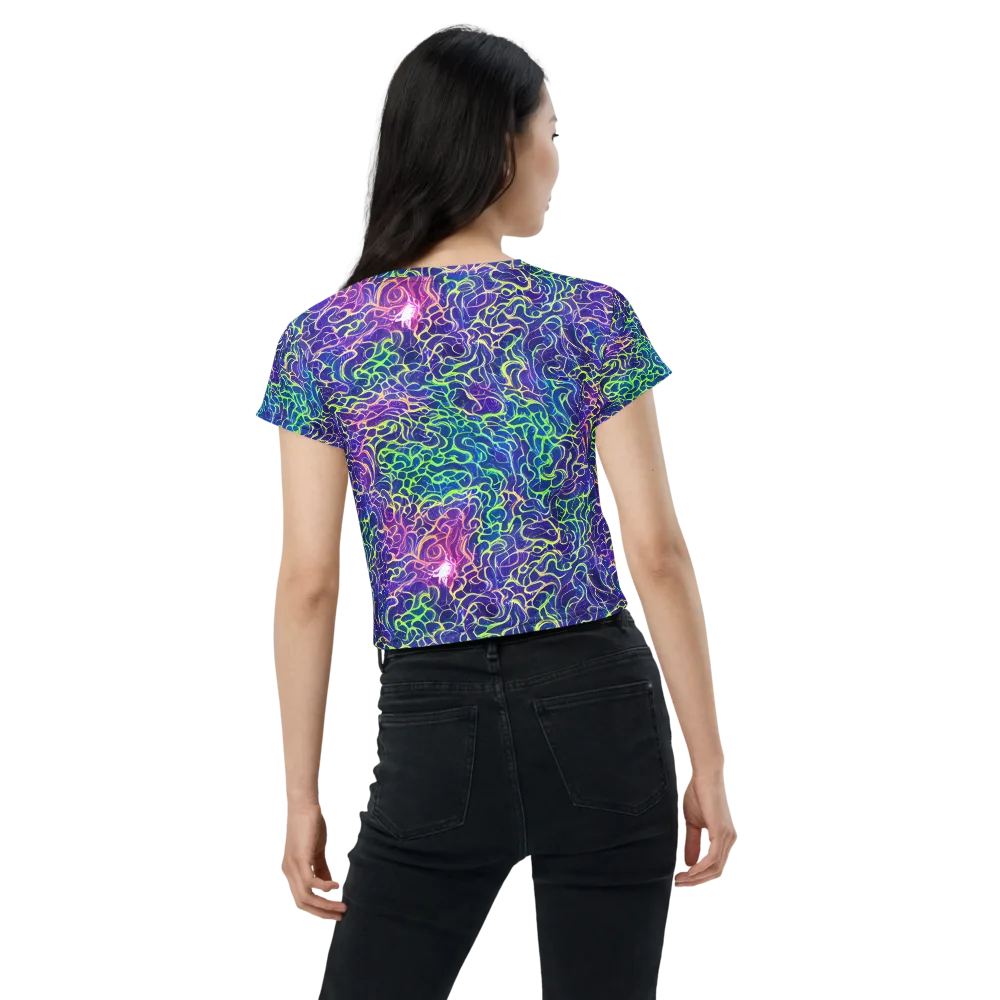 Prismatic Maze on Crop Tee — Back