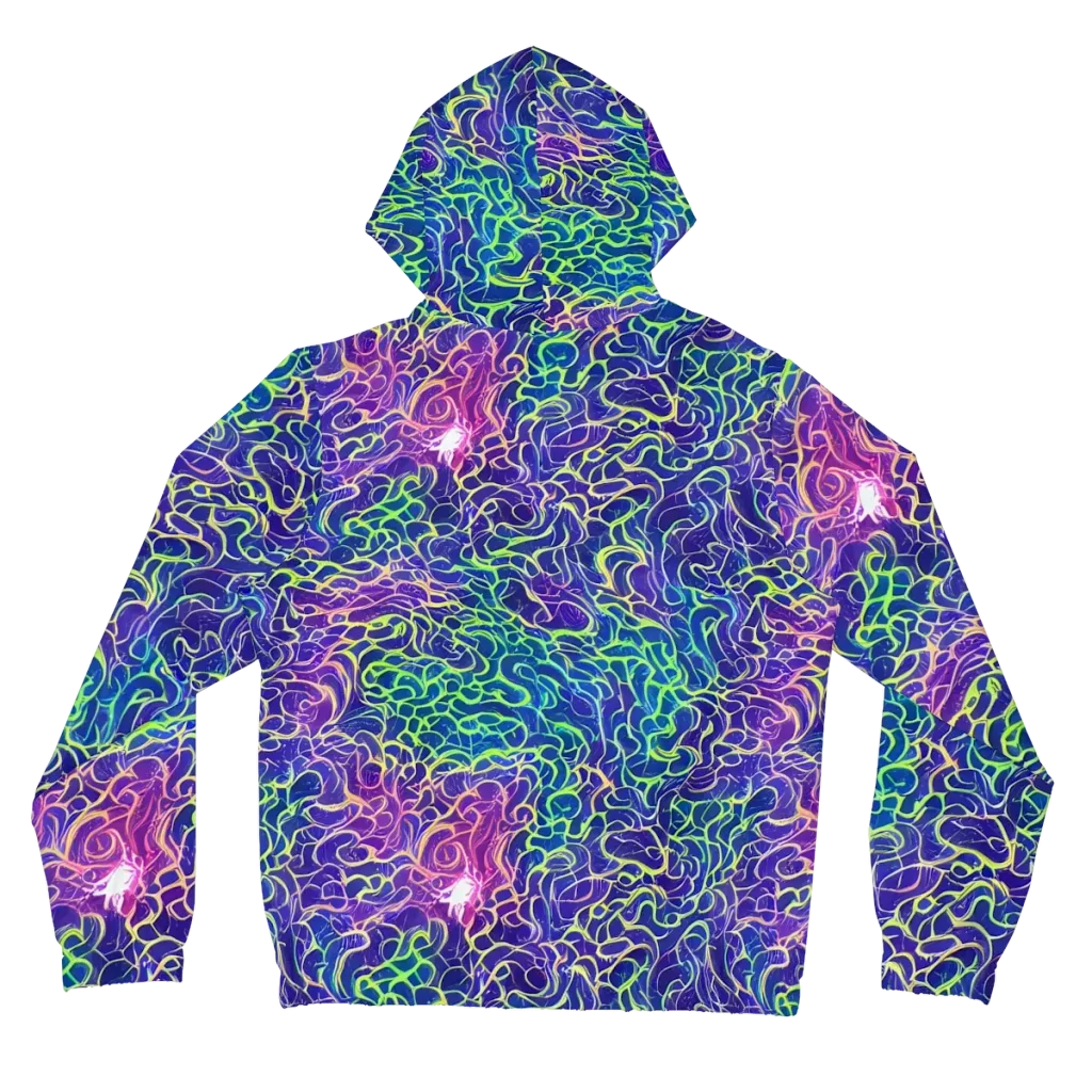 Prismatic Maze on Women's Full-Zip Hoodie — Back
