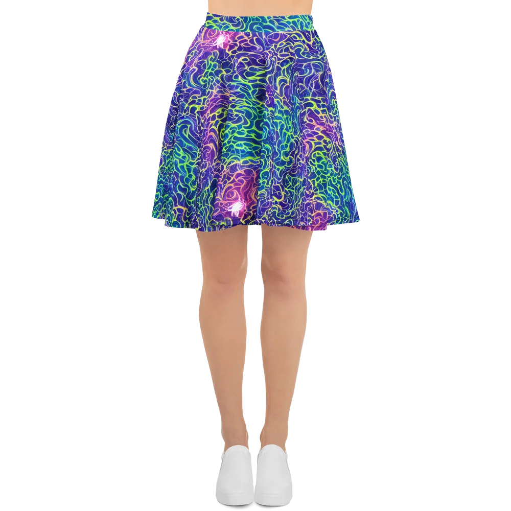 Prismatic Maze on Skater Skirt — Front