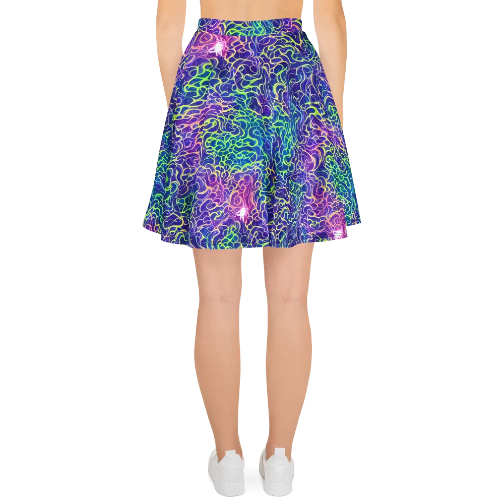 Prismatic Maze on Skater Skirt — Back
