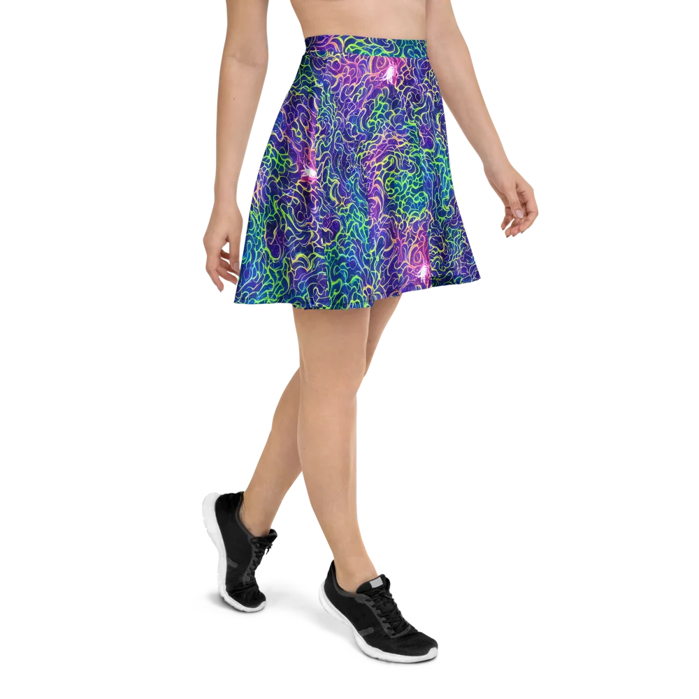 Prismatic Maze on Skater Skirt — Right