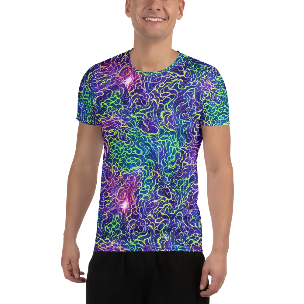 Prismatic Maze on Men's Athletic T-Shirt — Front