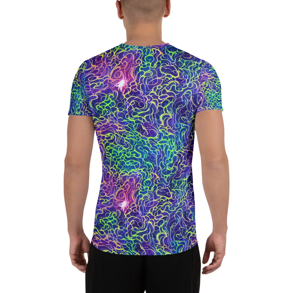 Prismatic Maze on Men's Athletic T-Shirt — Back