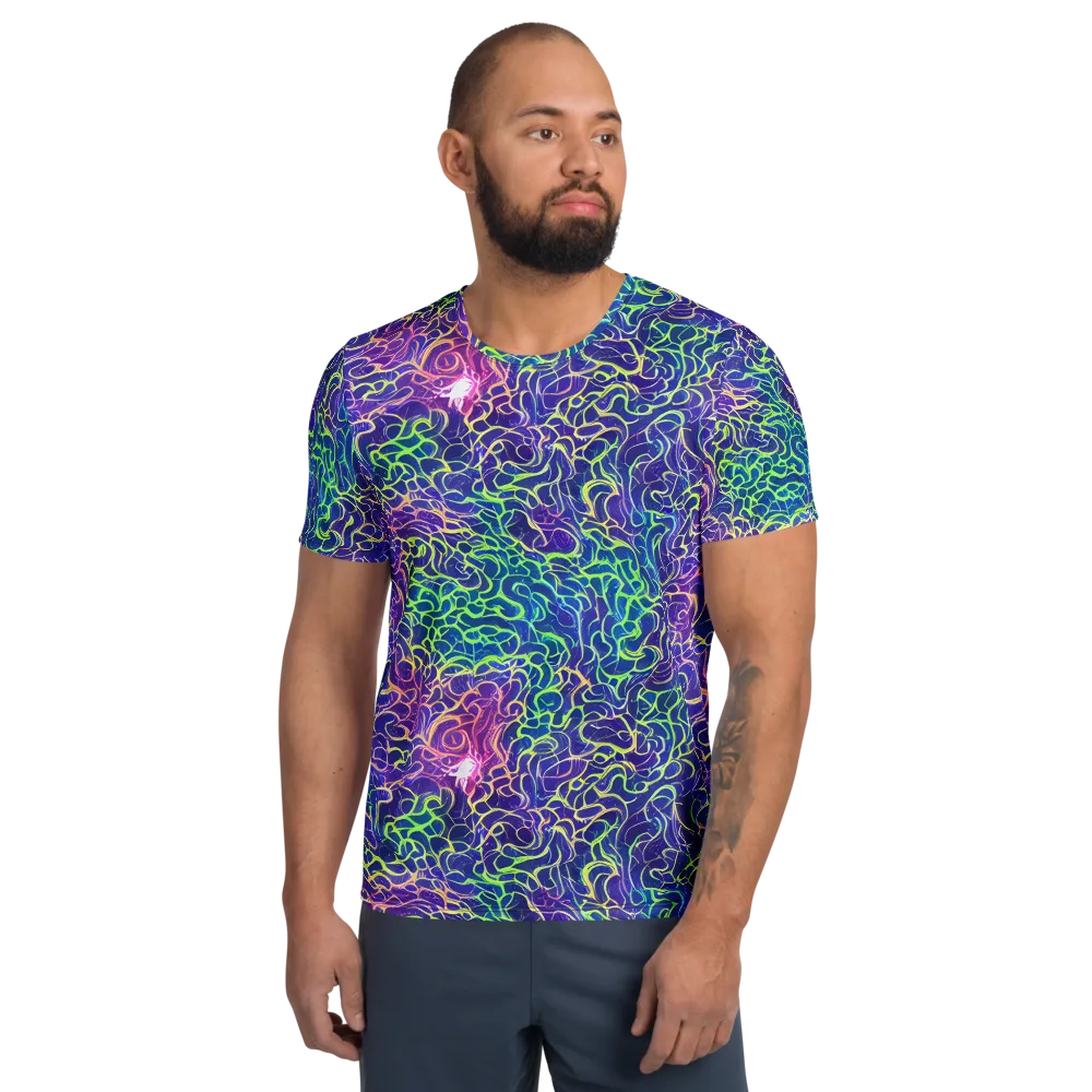 Prismatic Maze on Men's Athletic T-Shirt — Front
