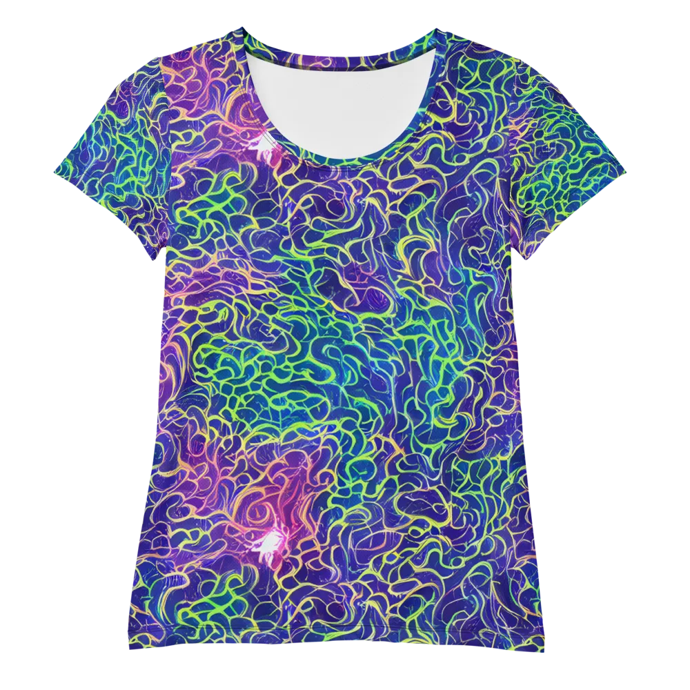 Prismatic Maze on Women's Athletic T-Shirt — Front